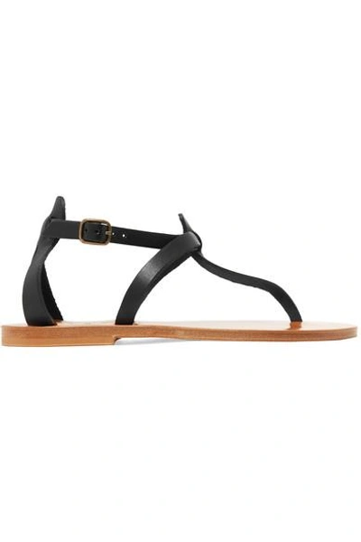 Kjacques Buffon Leather Sandals In Black