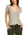 James Perse Deep V-neck T-shirt In Grey