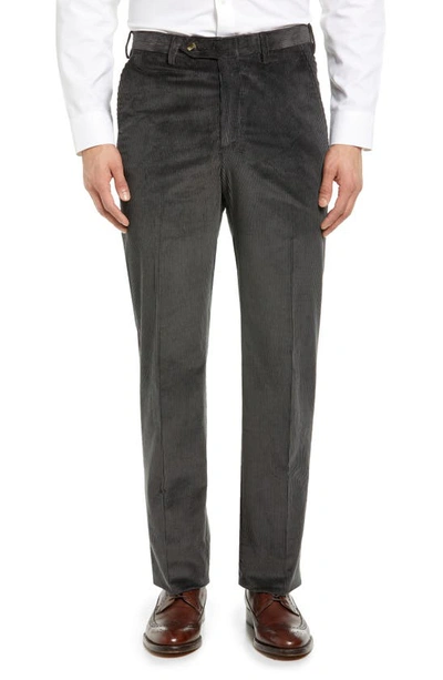 Berle Italian 8 Wale Luxury Corduroy In Charcoal