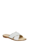 Bella Vita Women's Tab-italy Slide Sandals In White Leather