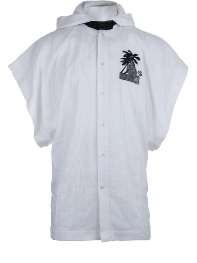 Palm Angels Shirt In Bianco Nero