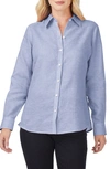 Foxcroft Jordan Linen Button-up Shirt In Indigo