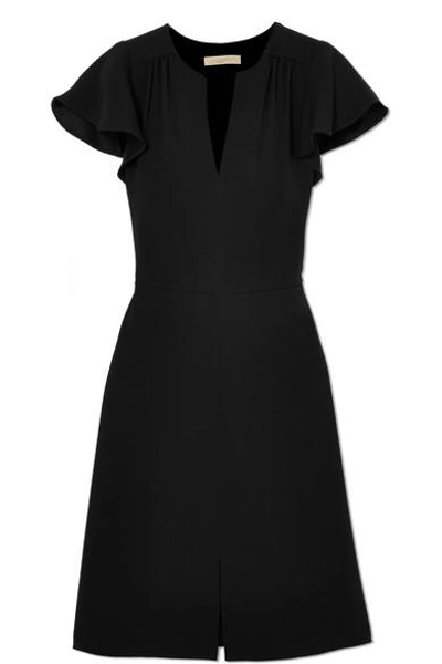 Vanessa Bruno Island Gathered Crepe Dress In Black