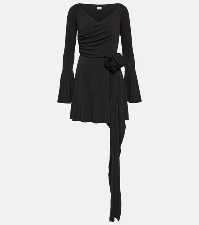 Magda Butrym Off-shoulder Bell-sleeve Minidress In Black