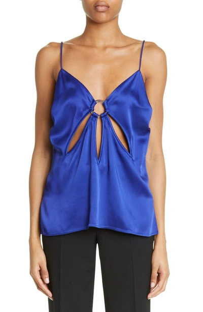 Stella Mccartney Cutout Top In Sapphire Blue