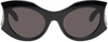 Balenciaga Hourglass Logo Cat-eye Sunglasses In Black