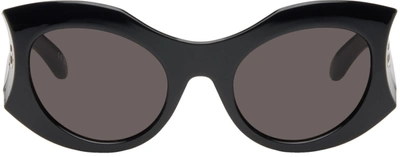 Balenciaga Hourglass Logo Cat-eye Sunglasses In Black