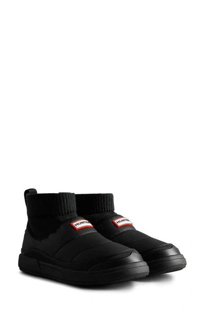 【HUNTER】IN/OUT PUFFER KNIT BOOT Hunter In/out Recycled Nylon Puffer Bootie In Black | ModeSens