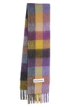 Acne Studios Checkered Scarf In Anthracite