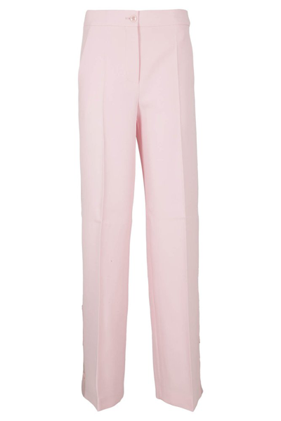 Boutique Moschino High-waisted Tailored Trousers In Pink