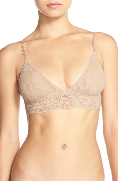 Hanky Panky Signature Lace Padded Bralette In Brown