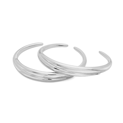 Soko Amali Stacking Cuffs, Set Of 2 In Grey