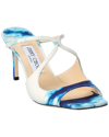 Jimmy Choo Anise 95 Denim Sandal In White