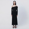 Jonathan Simkhai Steele Pebble Jersey Dress In Black