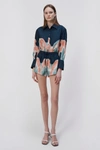 Simkhai Daria Cotton Poplin Shorts In Midnight Multi