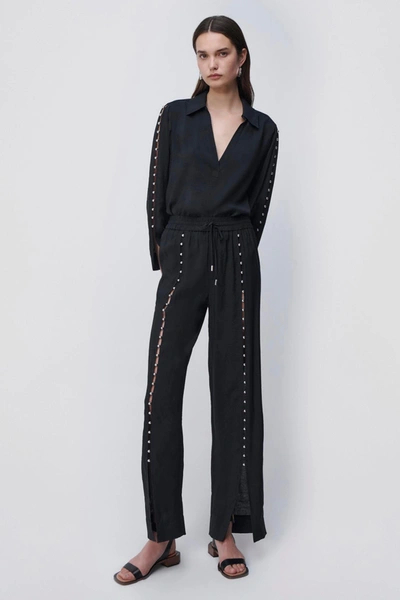 Jonathan Simkhai Khalida Beaded Coverup Pant In Black