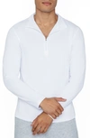 90 Degree By Reflex Half Zip Long Sleeve Top In White