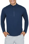 90 Degree By Reflex Half Zip Long Sleeve Top In Dark Navy