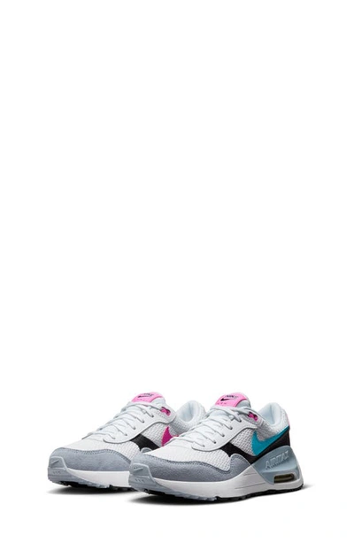 Nike Kids' Air Max Systm Sneaker In White/ Blue Lightning