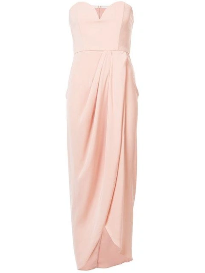 Shona Joy Wrap Front Midi Dress In Pink