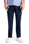 Kenneth Cole High Double Grid Slim Fit Pants In Midnight
