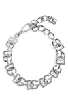 Dolce & Gabbana Dg Logo Collar Necklace In Silver