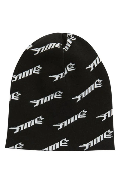 Ambush Logo Jacquard Wool Blend Beanie In Black