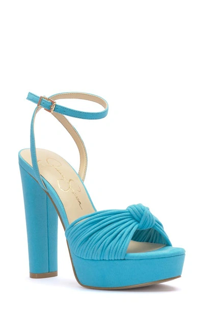 Jessica Simpson Immie Platform Sandal In Nevada Blue Supmcs