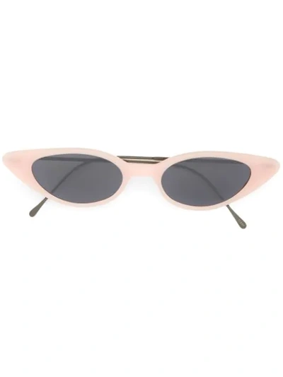 Illesteva Marianne Cat-eye Acetate And Gunmetal-tone Sunglasses In Pink & Purple