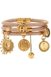 Chloé Leather And Gold-tone Charm Bracelet