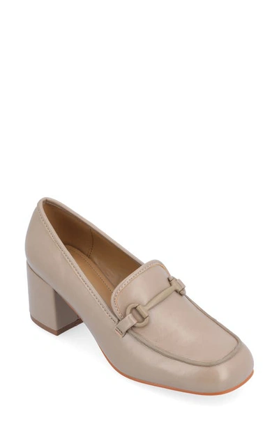 Journee Collection Nysaa Horsebit Loafer In Taupe