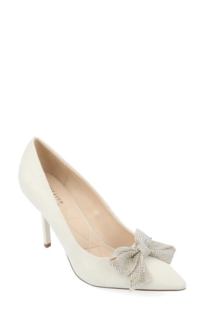 Journee Collection Marcie Bow Pump In Sand