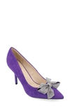 Journee Collection Marcie Bow Pump In Purple