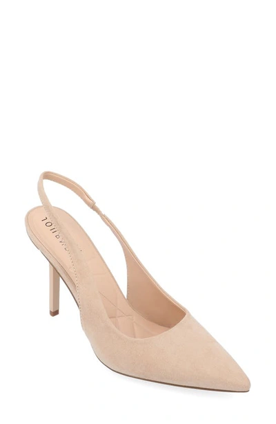 Journee Collection Elenny Slingback Stiletto Pump In Nude
