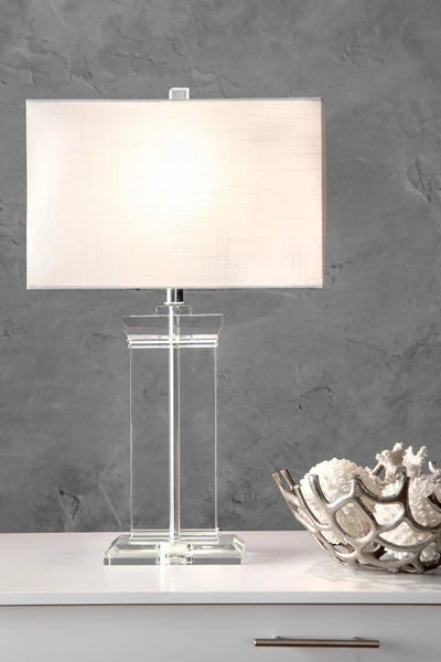 Nuloom 25" Aria Crystal Cotton Shade Table Lamp In Clear