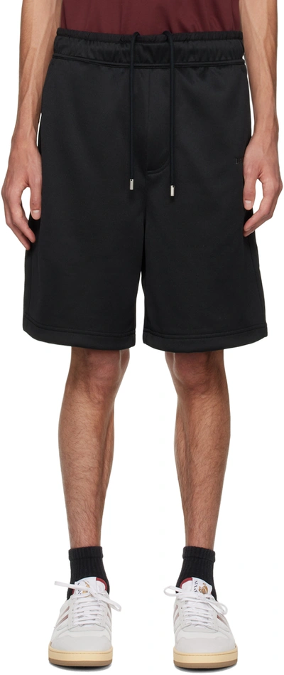 Lanvin Logo-embroidered Track Shorts In Black