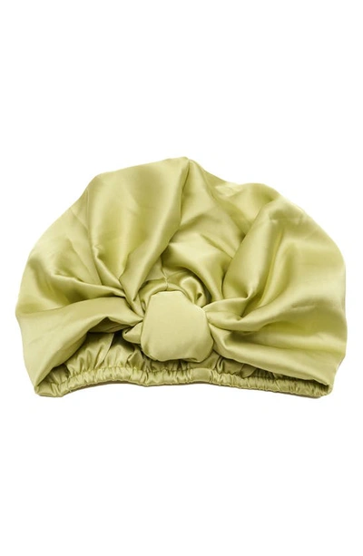 Grace Eleyae Women's Satin Volume Knot Turban In Celery