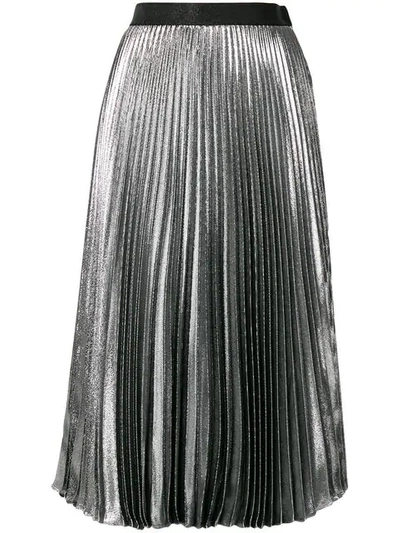 Christopher Kane Silver Tone Pleated Skirt - Metallic