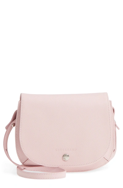 Longchamp Small Le Foulonne Leather Crossbody Bag - Pink In Powder