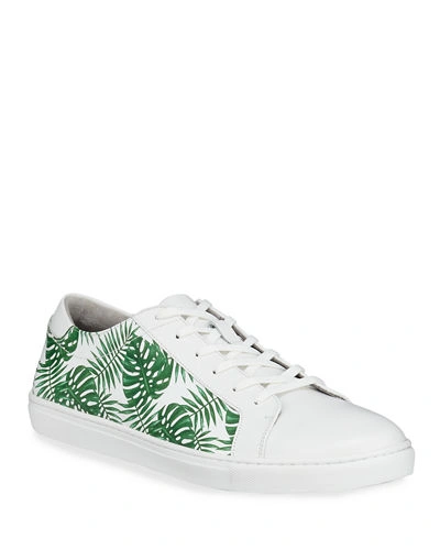 Kenneth Cole Men's Kam Tropical Print Low Top Sneakers - 100% Exclusive In White/green