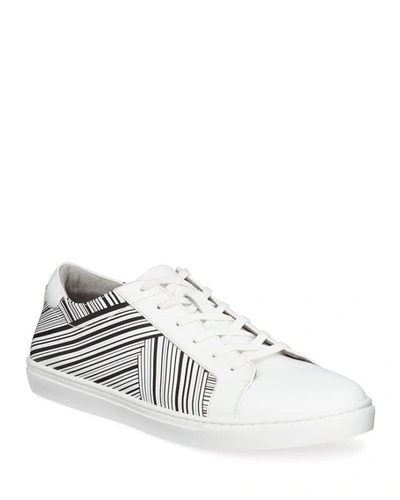 Kenneth Cole Men's Kam Stripes Low Top Sneakers - 100% Exclusive In White/black