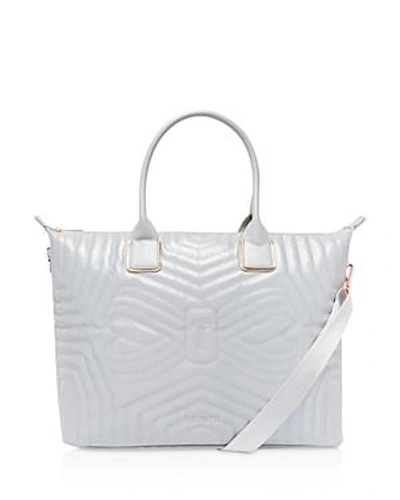 Ted Baker Chelsii Large Reflective Tote In Silver/rose Gold
