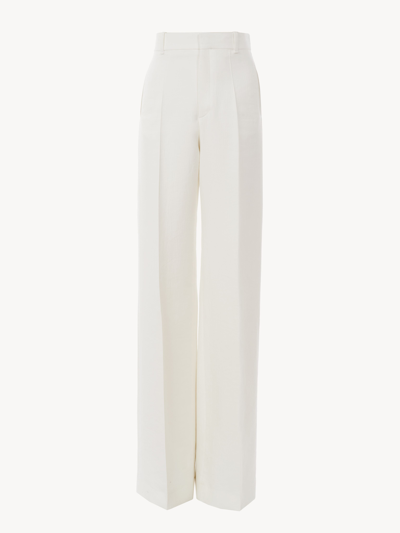 Chloé Flared Trousers In Coconut Milk