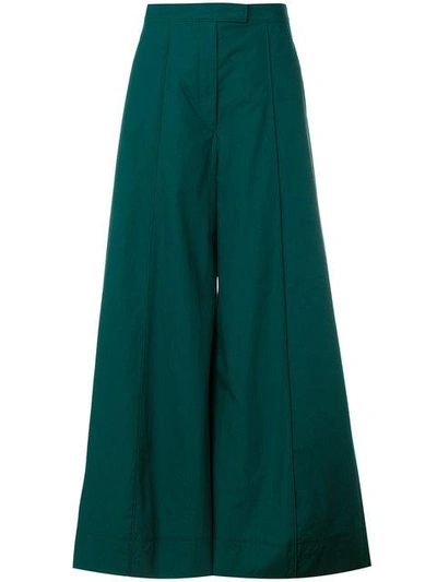 Lemaire Plain Palazzo Pants In Green