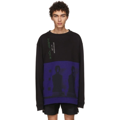 Raf Simons Black & Blue Joy Division Oversized Sweatshirt