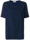 Le Tricot Perugia Short-sleeve Blouse In Blue