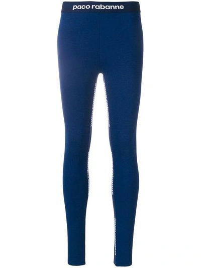 Rabanne Jersey Tights In Blue