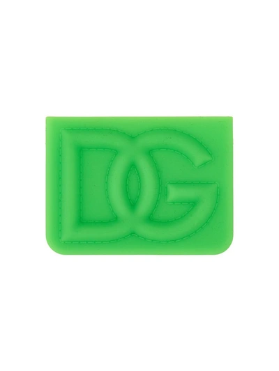 Dolce & Gabbana Card Holder With Logo In Green