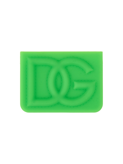 Dolce & Gabbana Card Holder With Logo In Green