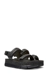 Camper Oruga Up Platform Sandal In Black